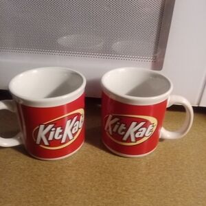 Pair Of Kit Kat Coffee Mugs